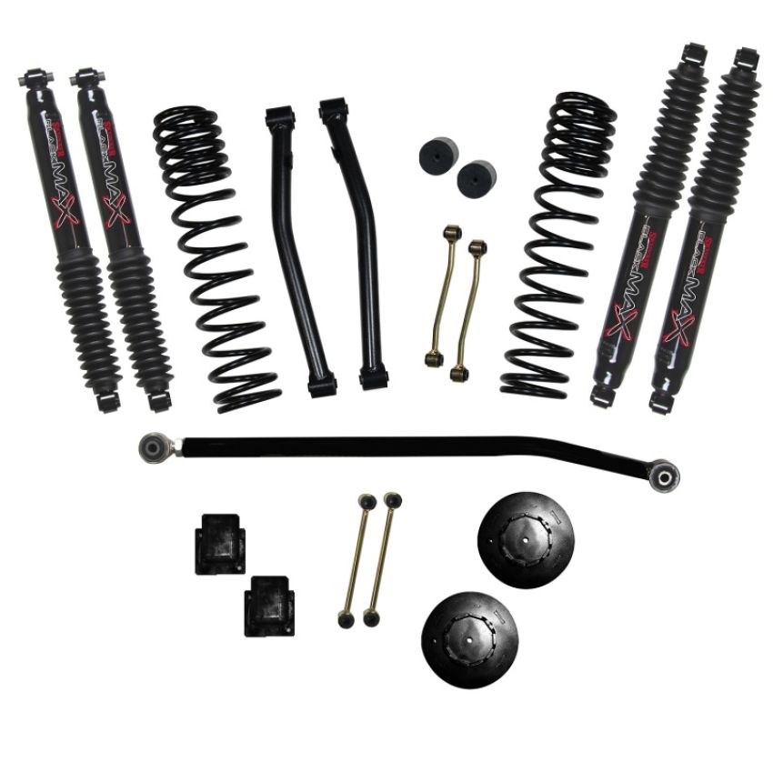Skyjacker G350RPBLT 2020 Jeep Gladiator JT - Rubicon Suspension Lift Kit 3.5in Fr 2in Rr w/ Black Max Shocks