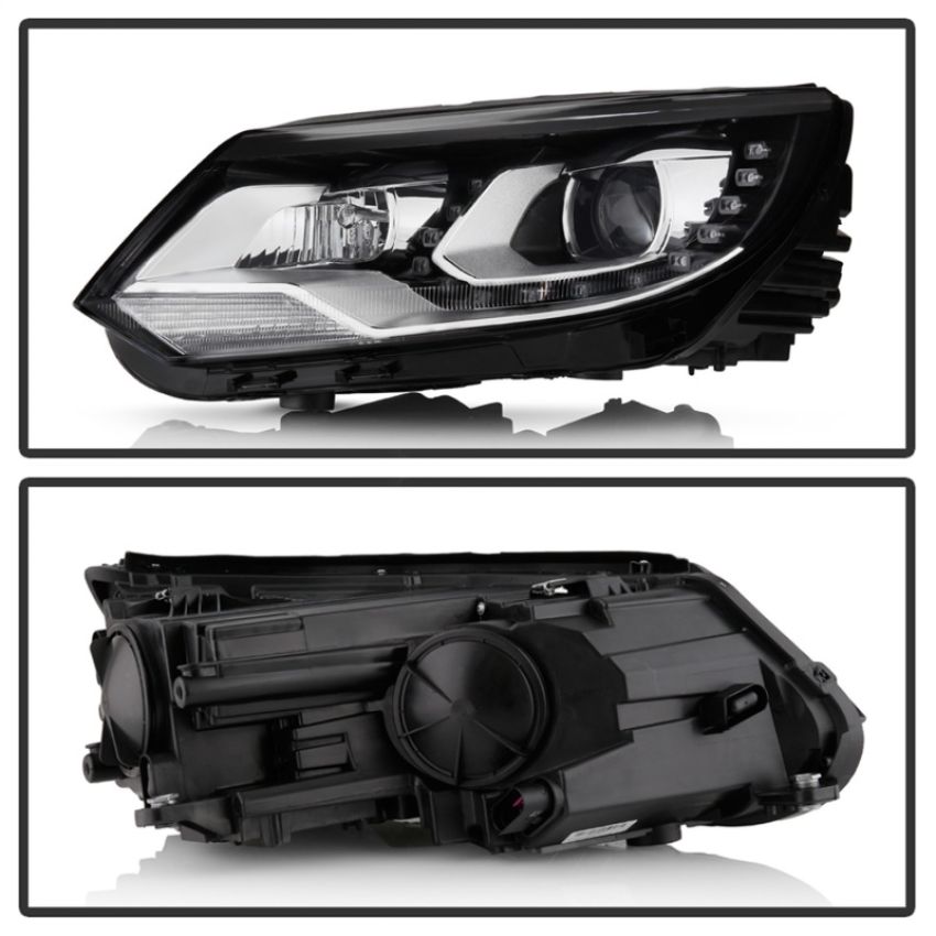 SPYDER 9948527 VW Tiguan 12-17 LED/DRL Projector Headlights Chrome PRO-JH-VWT12-LED-C