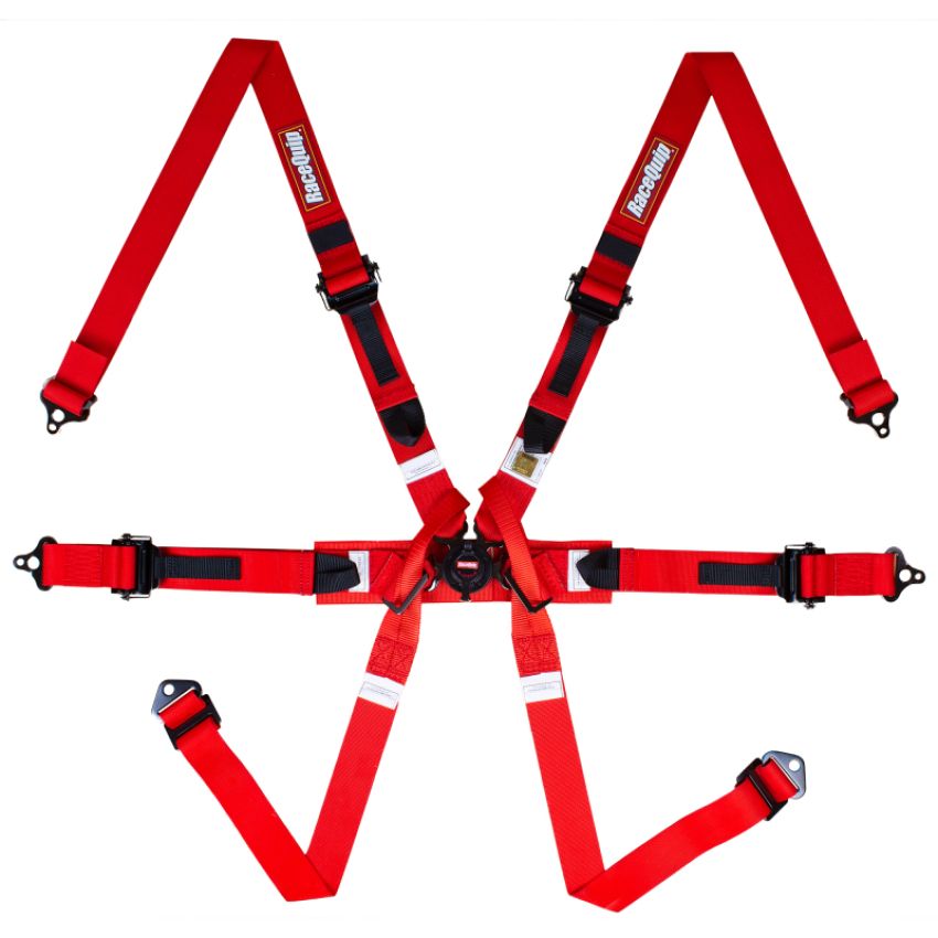 Racequip 857017 Red FIA 6pt Pull Up Lap FHR Formula Sub