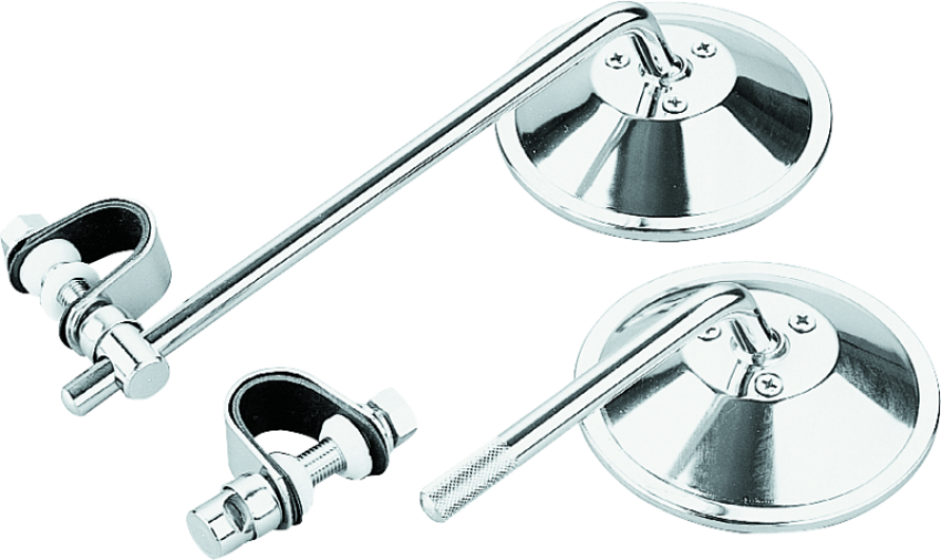 BikeMaster 600005 Universal Clamp On Mirror 8in Stem