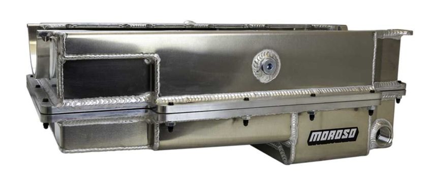 MOROSO MOR20377 BBC Drag 2-Piece Oil Pan Wet Sump Fabricated Alm