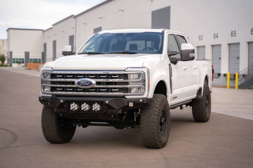 Addictive Desert Designs F810014100103 2023+ Ford F-250/F-350 Bomber Front Bumper (w/ 3 Baja Designs LP6 Mounts)
