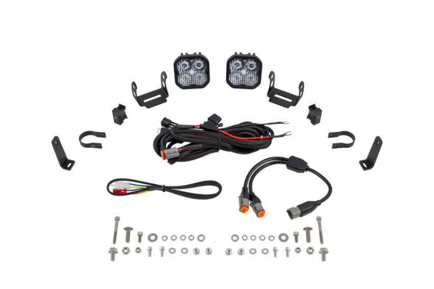 Diode Dynamics DD7655 SS3 LED Bumper 1 1/2 In Roll Bar Kit Sport - White Combo (Pair)