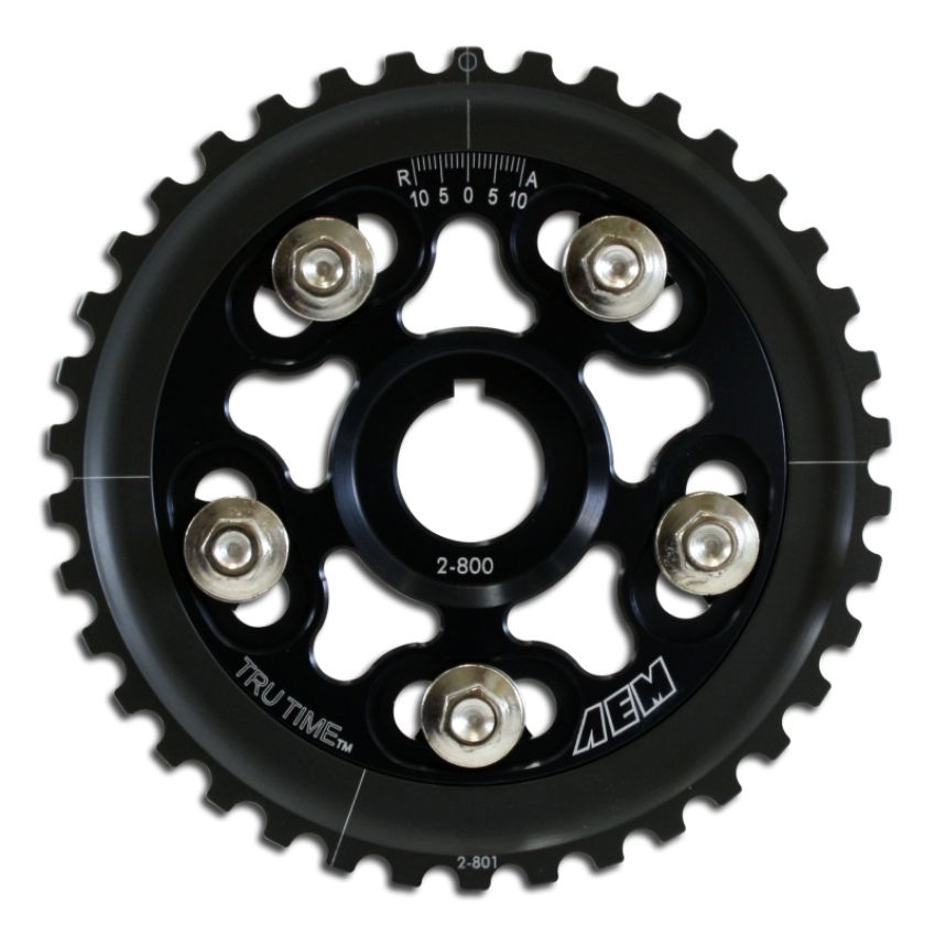 AEM 23-800BK 88-95 Honda Civic/ 93-95 Del Sol S & Si Black Tru-Time Cam Gear