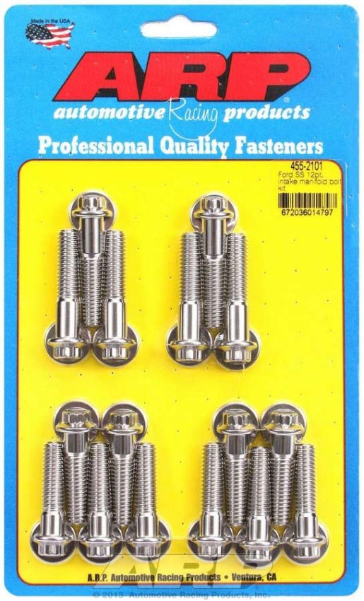 ARP ARP455-2101 Ford S/S Intake Bolt Kit 12pt.