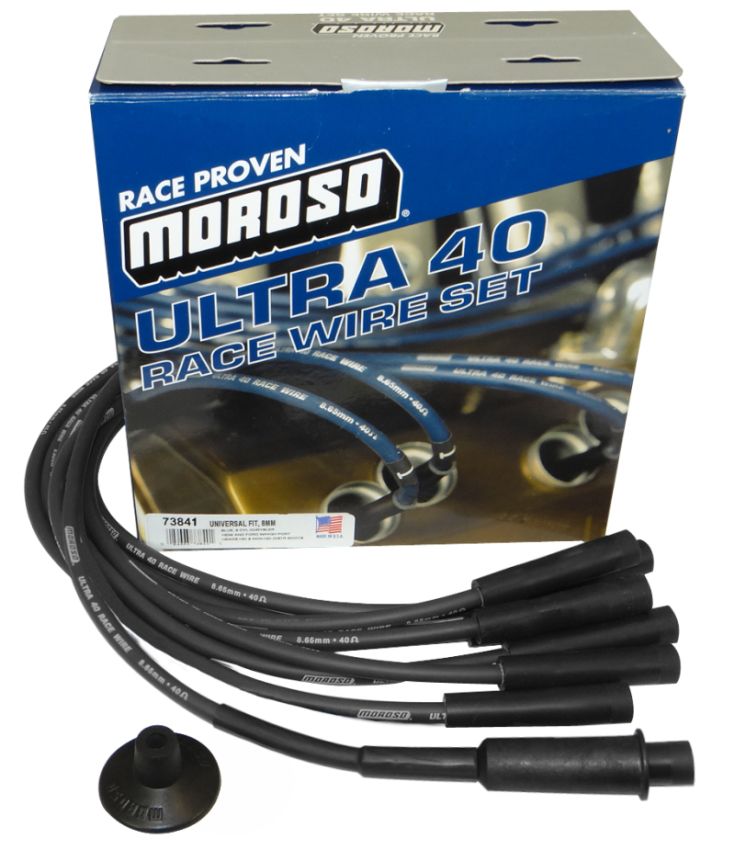 MOROSO MOR73841 Ultra 40 Plug Wire Set Hemi Style Black