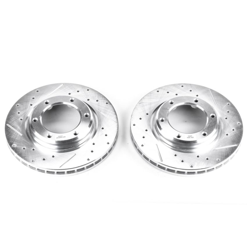 PowerStop JBR742XPR PowerStop Evolution Performance Drilled, Slotted & Plated Brake Rotor Pair