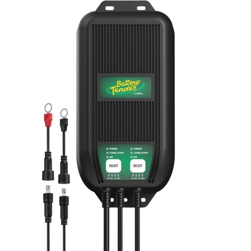 Battery Tender 022-1007-DL-WH 20A 12V Wave Charge Pro 2 Bank Battery Charger Marine