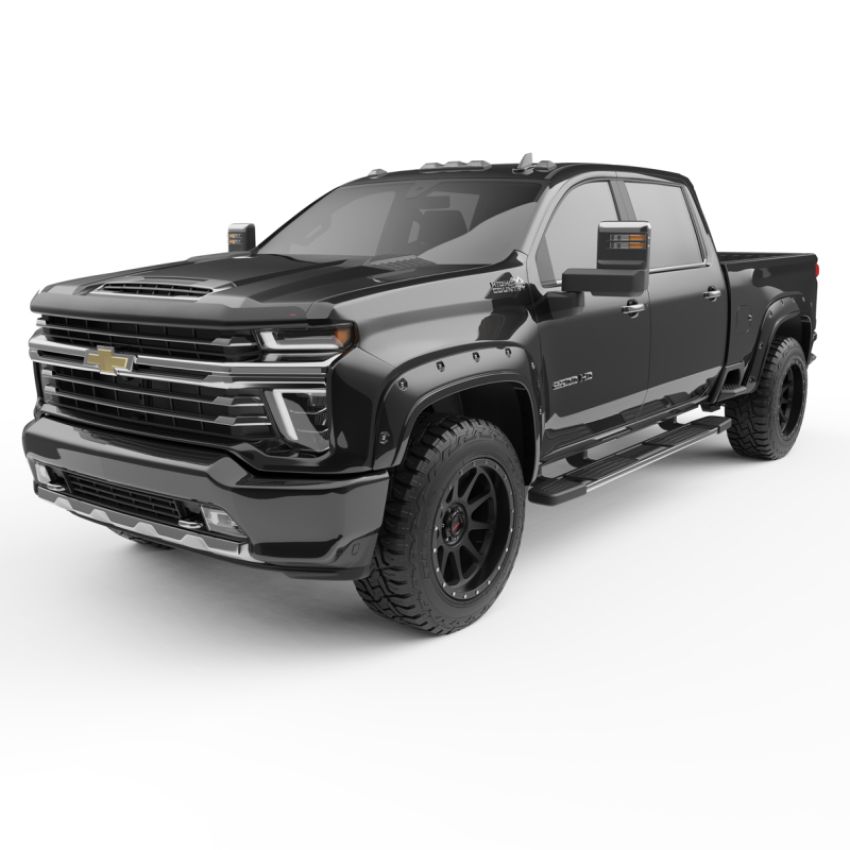 EGR 791884-GBA 20-23 Chevrolet Silverado 2500Hd/3500Hd Traditional Bolt-On Look Fender Flares Black Set Of 4