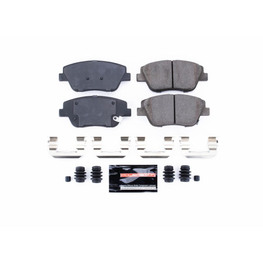 PowerStop Z23-1444 PowerStop - Z23 Daily Driver Carbon-Fiber Ceramic Brake Pads with Hardware Kit