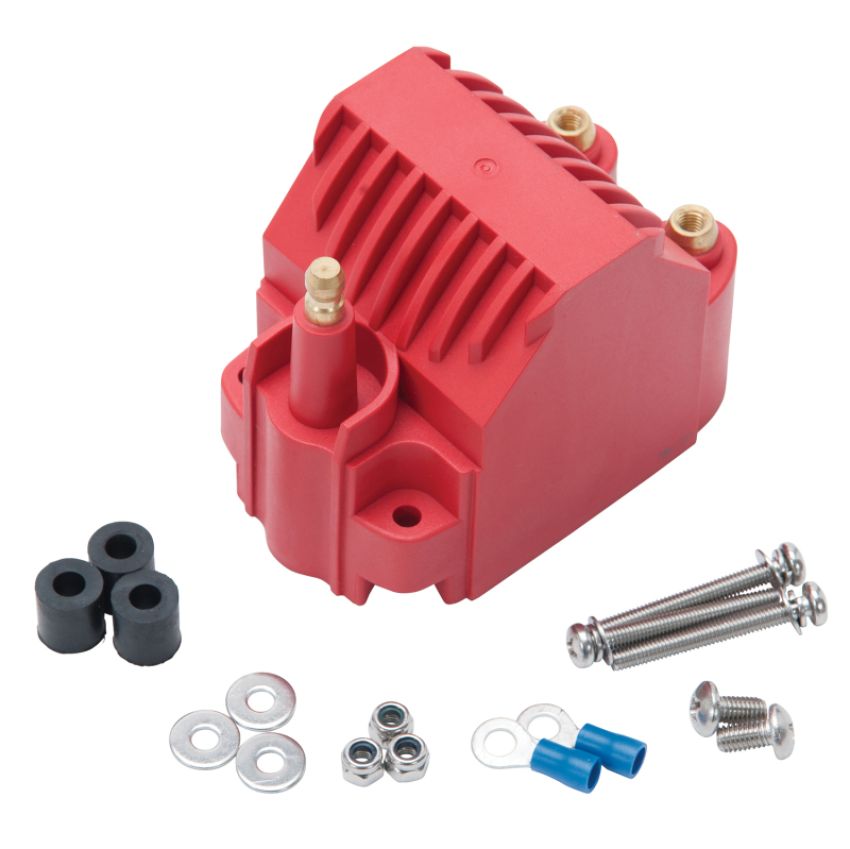 EDELBROCK EDE22742 Max-Fire Ignition Coil Universal Dome Style Red