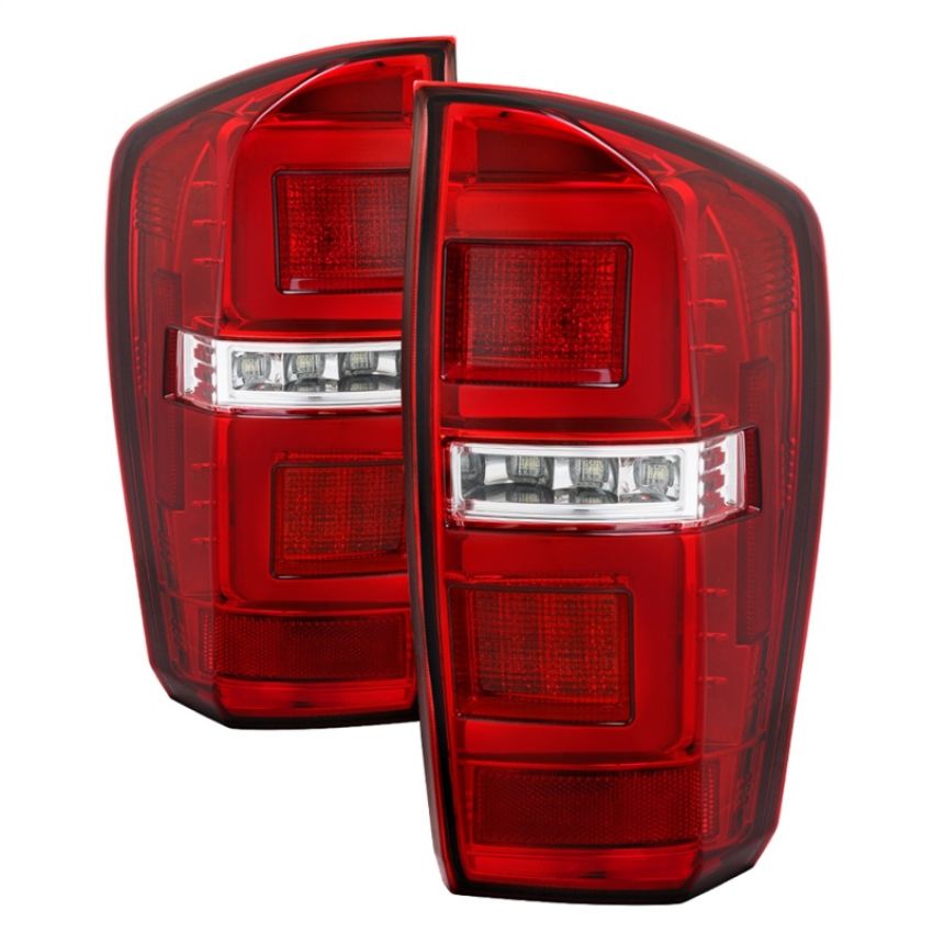 SPYDER 5085757 LED Tail Lights - Red Clear