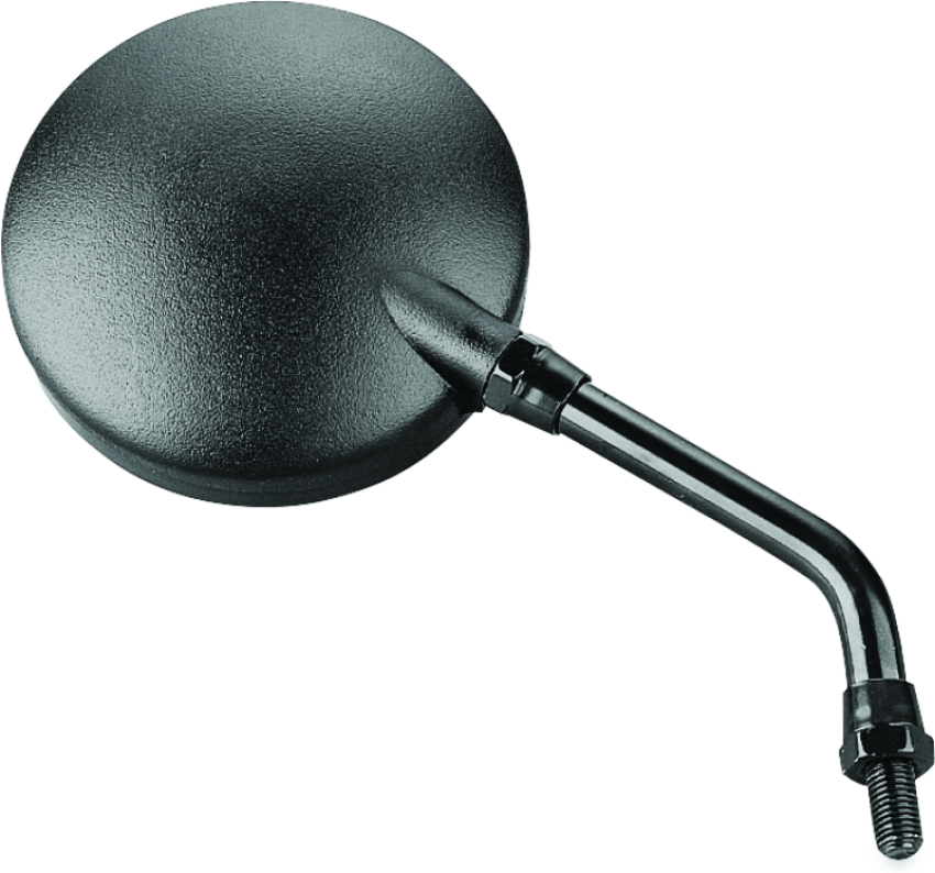 BikeMaster 600040 Round Mirror 6in Stem -10mm - Black