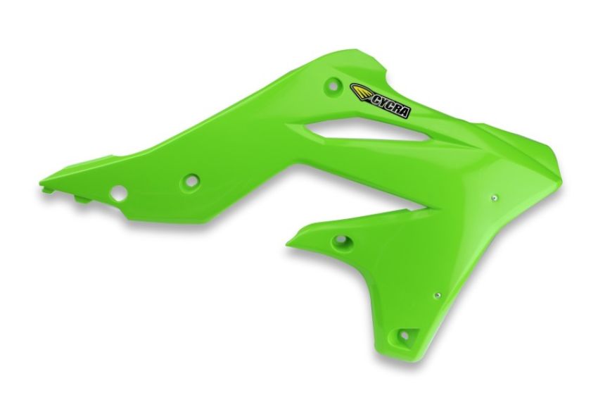 Cycra 1CYC-1865-72 13-16 Kawasaki KX250F Powerflow Radiator Shrouds - OEM Green