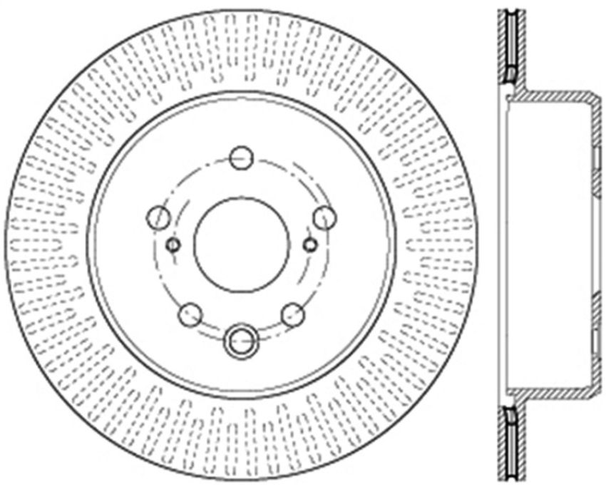 Stoptech 128.44189R Lexus 13-15 GS350/14-15 IS350/13-15 GS350H/15 RC350 Right Rear Drilled Sport Brake Rotor