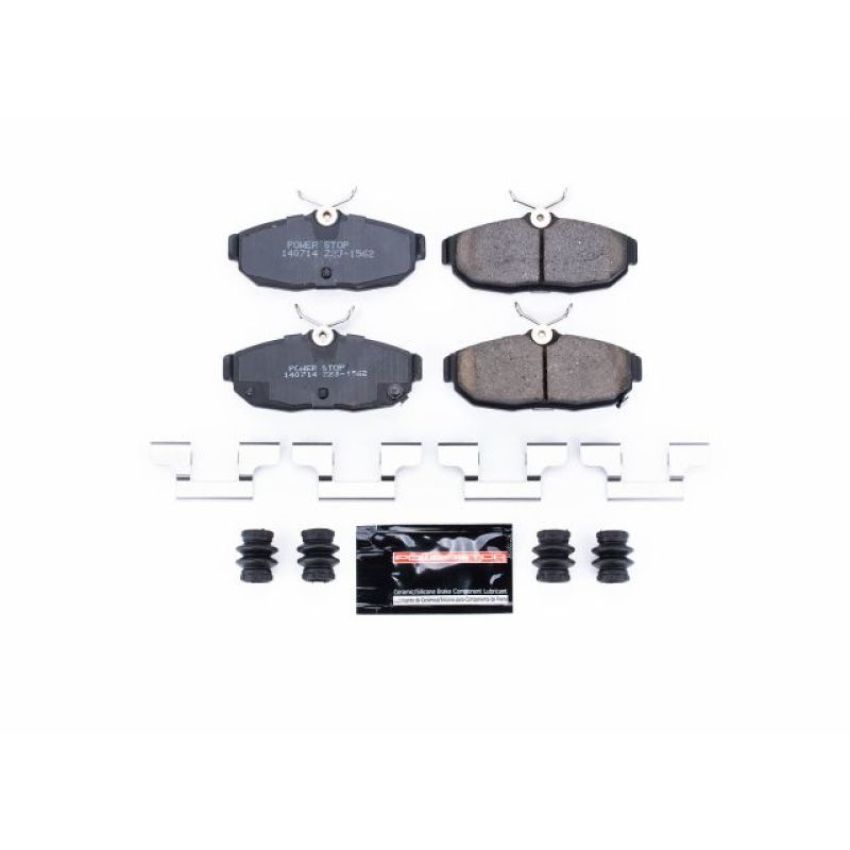 PowerStop Z23-1562 PowerStop - Z23 Daily Driver Carbon-Fiber Ceramic Brake Pads with Hardware Kit