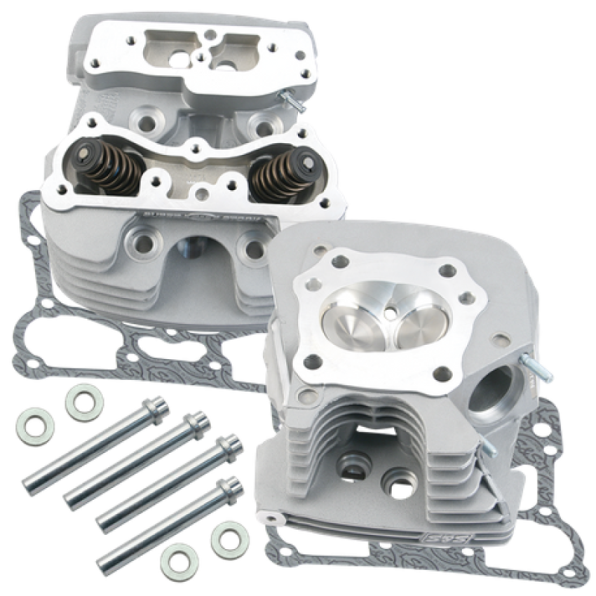S&S Cycle 900-0254 99-05 BT Super Stock 79cc Cylinder Head Kit - Silver