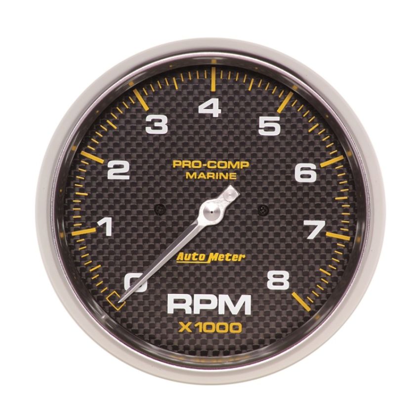 AutoMeter 200797-40 Marine Carbon Fiber 5in In-Dash Tachometer 0-8000 RPM