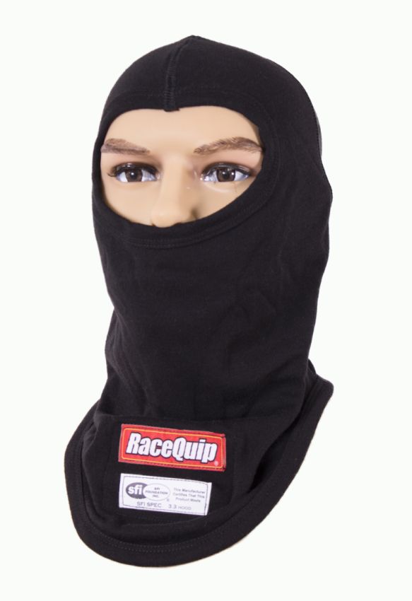 Racequip 433991 Black SFI 3.3 Fr Single Layer Hood