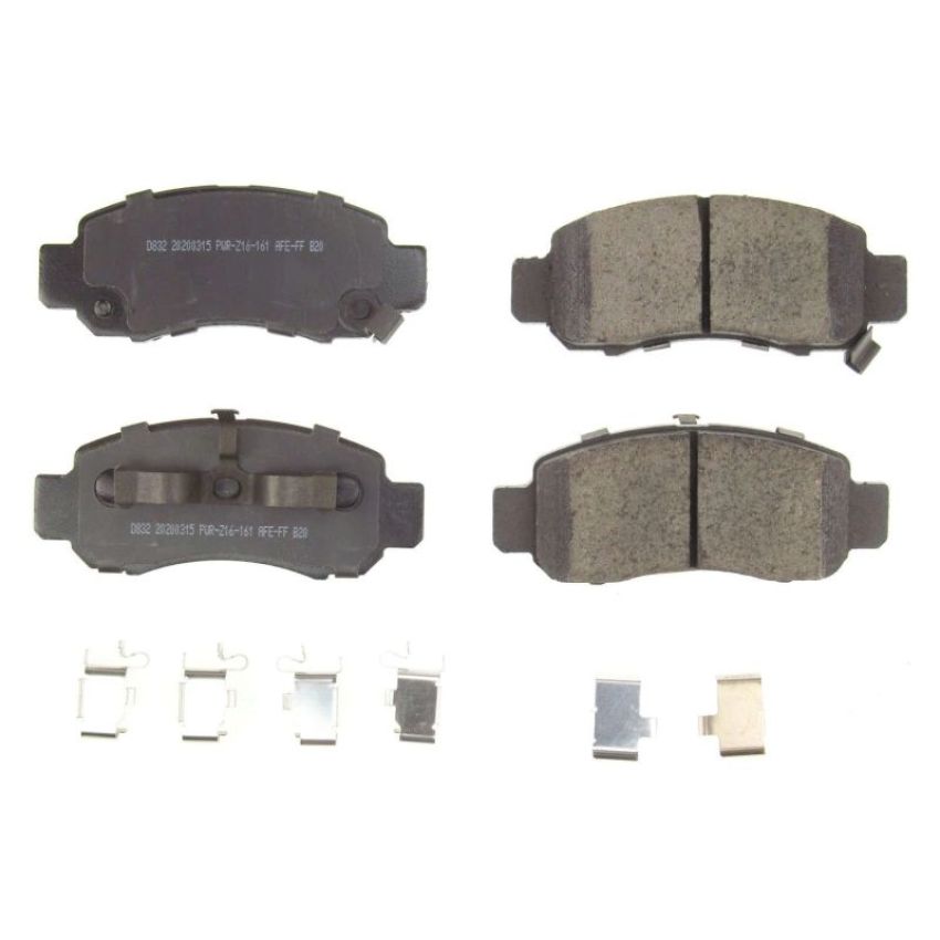 PowerStop 17-832 PowerStop - Z17 Low-Dust Ceramic Brake Pads with Hardware