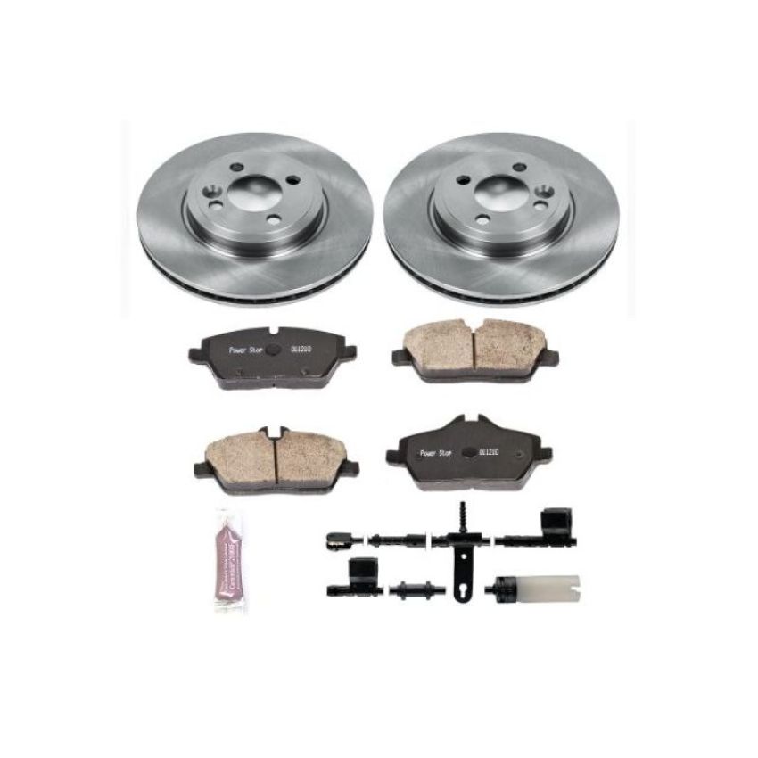 PowerStop KOE6739 OE Stock Replacement Low-Dust Ceramic Brake Pad and Rotor Kit