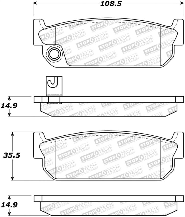 Stoptech 308.04810 Street Brake Pads