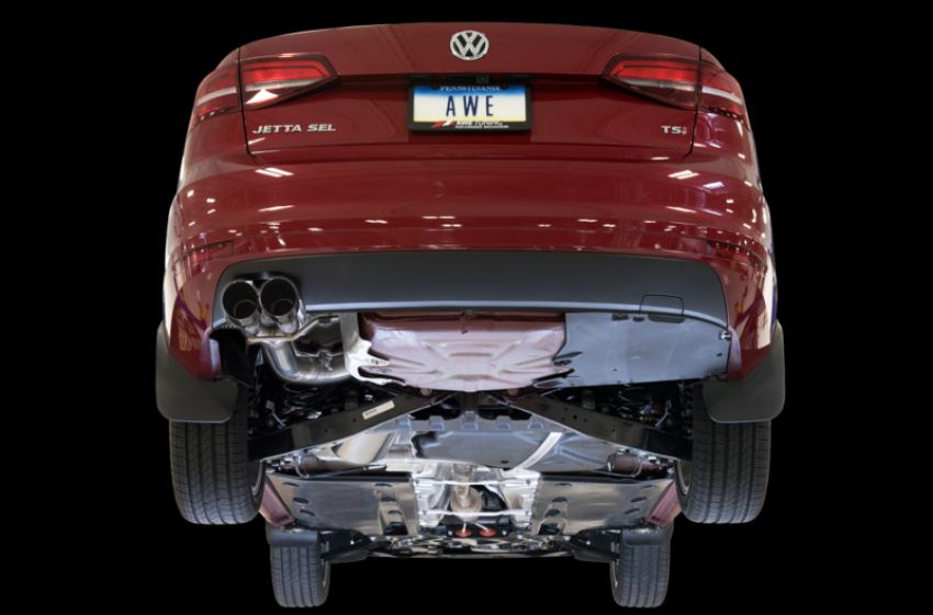 AWE Tuning 3020-23028 Mk6 GLI 2.0T - Mk6 Jetta 1.8T Track Edition Exhaust - Diamond Black Tips