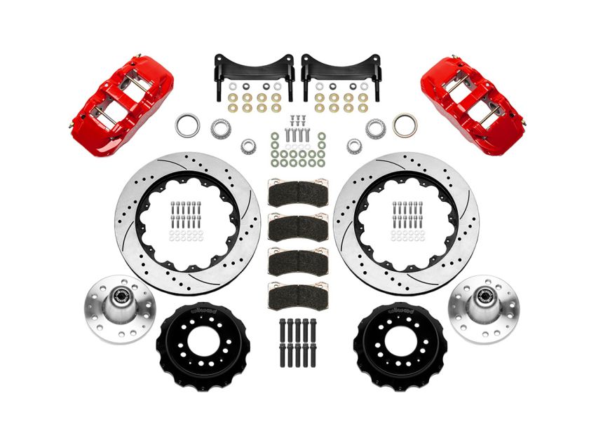 Wilwood 140-16246-DR Aero6R/ST Front Big Brake Kit 14in D/S Red Powder Coat 79-88 Chevrolet Monte Carlo