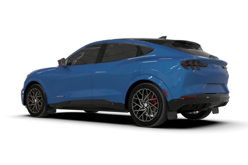 Rally Armor MF96-UR-BLK-NB Black Mud Flap/Nitrous Blue Logo