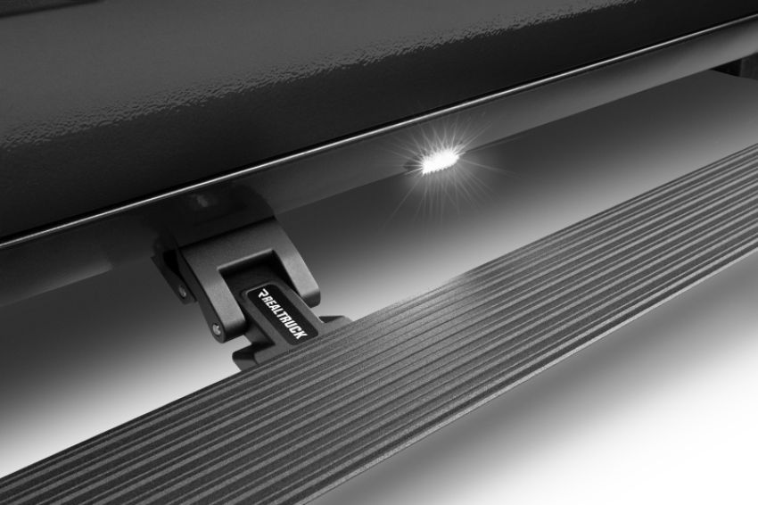 Go Rhino 20444580PC RealTruck 22-24 Toyota Tundra DC 4dr VoltStep Electric Running Board Kit (No Drill) - Tex. Blk