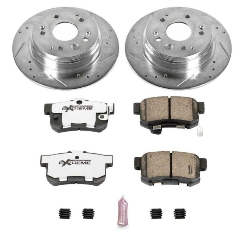 PowerStop K2308-26 Z26 Street Performance Ceramic Brake Pad and Drilled & Slotted Rotor Kit