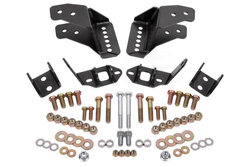 BMR Suspension CCK462H BMR 78-87 G-Body Coilover Conversion Kit Rear Adjustable Shock Mount Without CAB - Black Hammertone