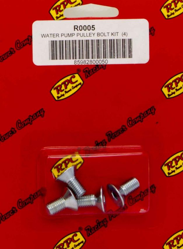 RACING POWER CO-PACKAGED RPCR0005 Bolt Kit For SBC/BBC Alum LWP Pulley 4pk