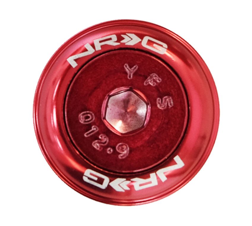 NRG FW-800RD Fender Washer Kit w/Color Matched M8 Bolt Rivets For Plastic (Red) - Set of 8