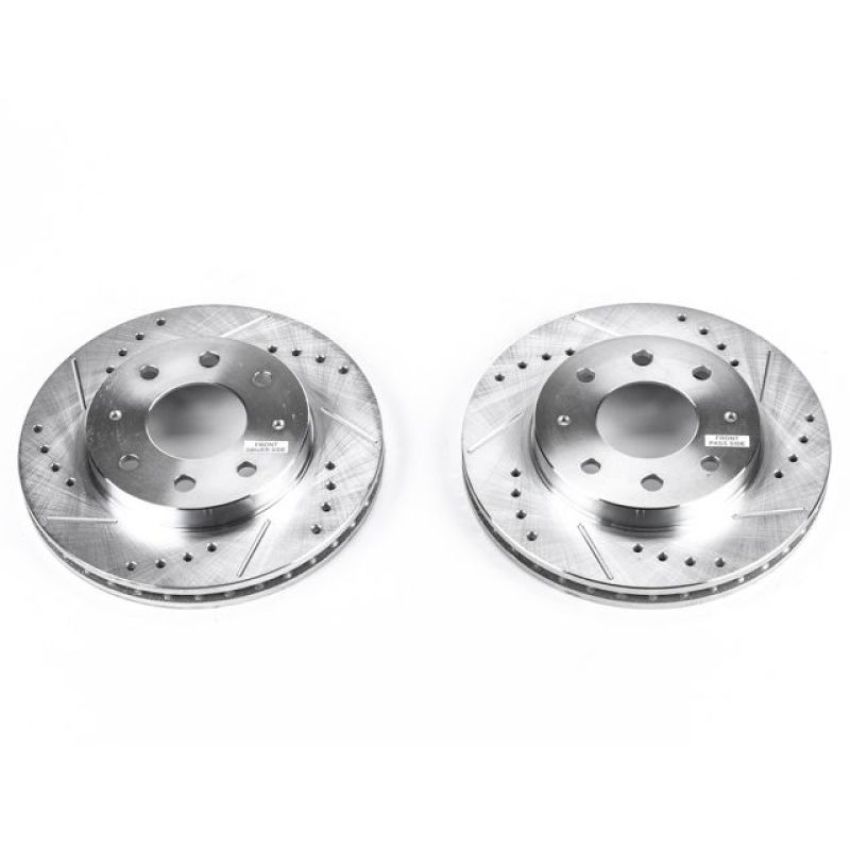 PowerStop JBR722XPR PowerStop Evolution Performance Drilled, Slotted & Plated Brake Rotor Pair
