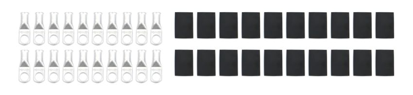 QUICKCAR RACING PRODUCTS QRP57-530-20 Ring Terminal 3/8in 4 Ga w/Heat Shrink 20pk