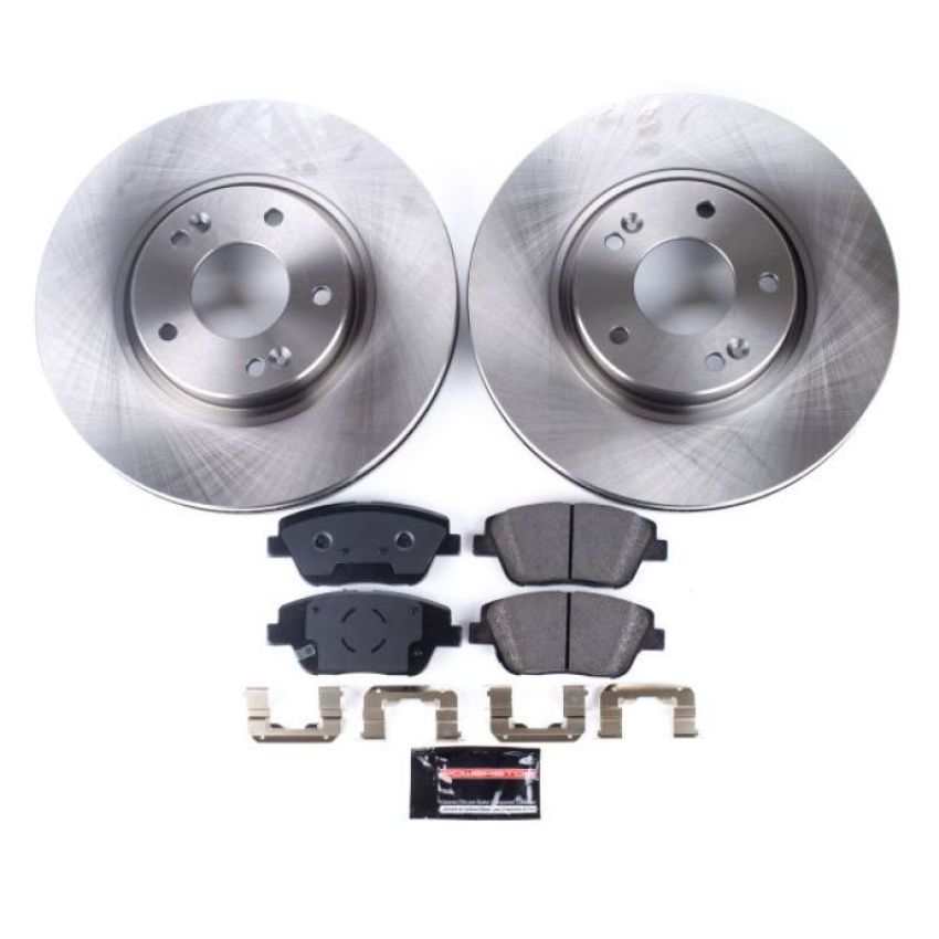 PowerStop KOE5377 OE Stock Replacement Low-Dust Ceramic Brake Pad and Rotor Kit