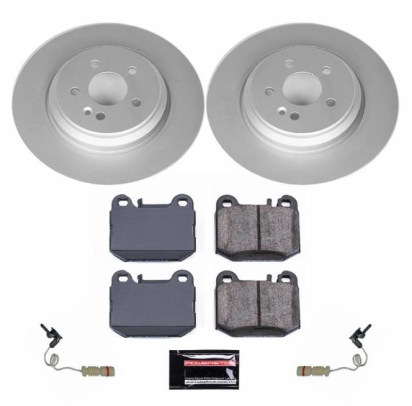 PowerStop CRK5261 Genuine Geomet Coated Rotor and Carbon-Fiber Ceramic Brake Pad Kit