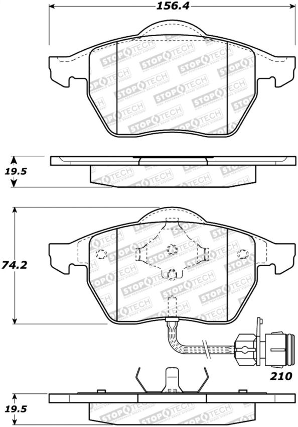 Stoptech 308.05550 Street Brake Pads - Front