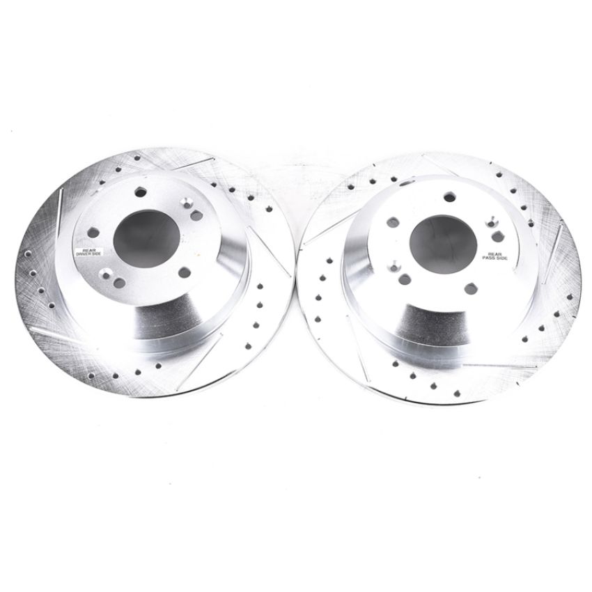 PowerStop JBR1705XPR PowerStop Evolution Performance Drilled, Slotted & Plated Brake Rotor Pair