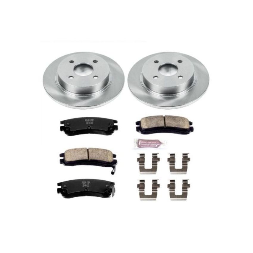 PowerStop KOE5133 OE Stock Replacement Low-Dust Ceramic Brake Pad and Rotor Kit