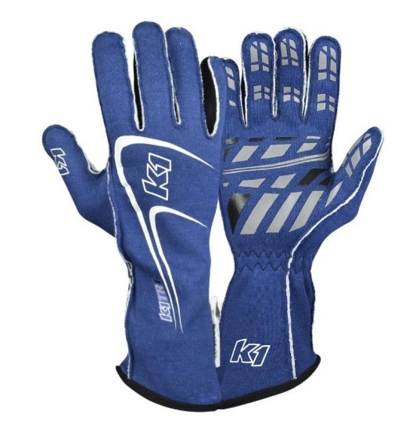 K1 RACEGEAR K1R23-TR1-B-M Glove Track1 Blue Medium SFI 5