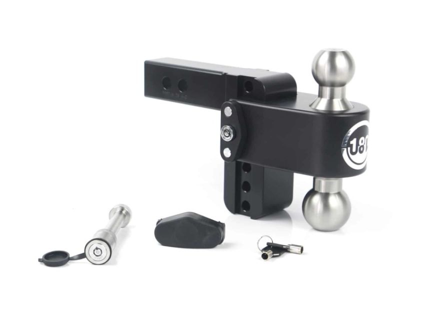 Weigh Safe LTB4-2-KA-CER-BLA 180 Hitch 4in Drop Hitch & 2in Shank (10K/12.5K GTWR) w/WS05 - Black Cerakote