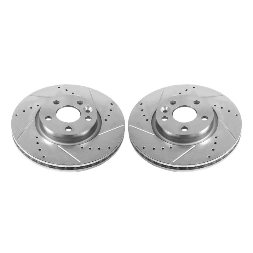 PowerStop EBR1000XPR PowerStop Evolution Performance Drilled, Slotted & Plated Brake Rotor Pair