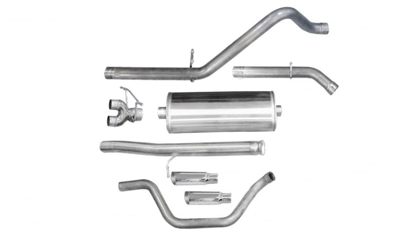 CORSA Performance 24907 Corsa 2010-2013 Chevrolet Silverado Ext. Cab/Std. Bed 1500 4.8L V8 Polished Sport Cat-Back Exhaust