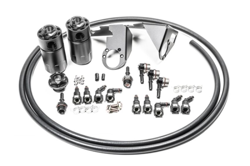 Radium Engineering 20-0787-FL DUAL CATCH CAN KIT, 05-13 CORVETTE, FLUID LOCK