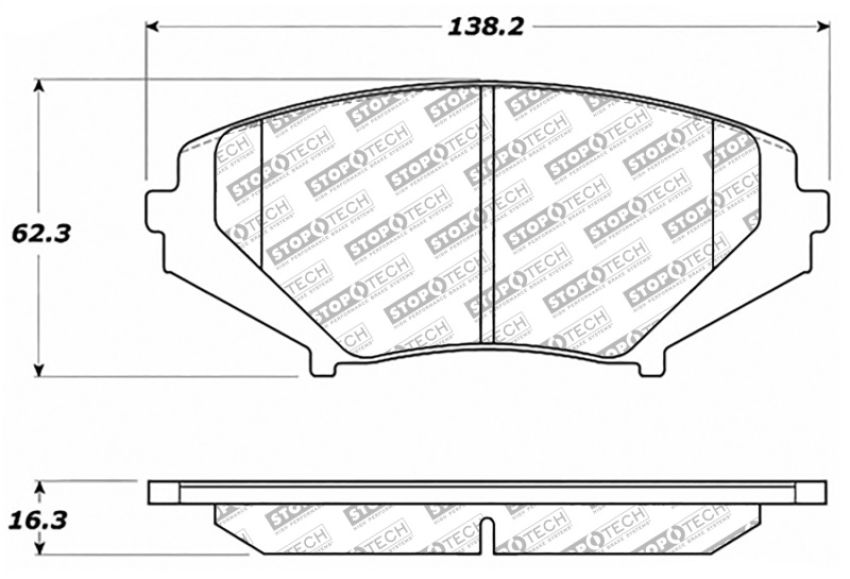 Stoptech 305.10090 Street Select Brake Pads - Front