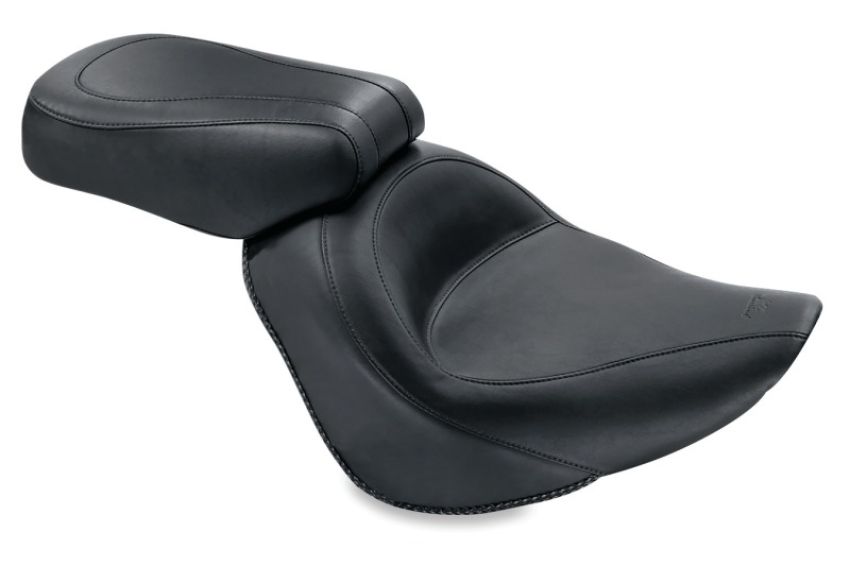 Mustang Motorcycle 76246 Mustang 06-17 Harley Softail Wide Tire (200mm) Standard Touring Passenger Seat - Black