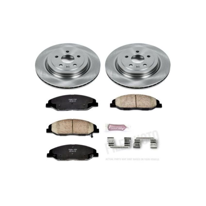 PowerStop KOE4723 OE Stock Replacement Low-Dust Ceramic Brake Pad and Rotor Kit