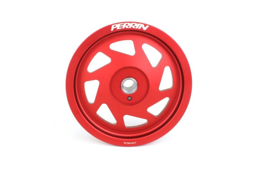 Perrin 18-22 Subaru Crosstrek / 19-22 Ascent Lightweight Crank Pulley (FA/FB Eng w/Small Hub) - Red
